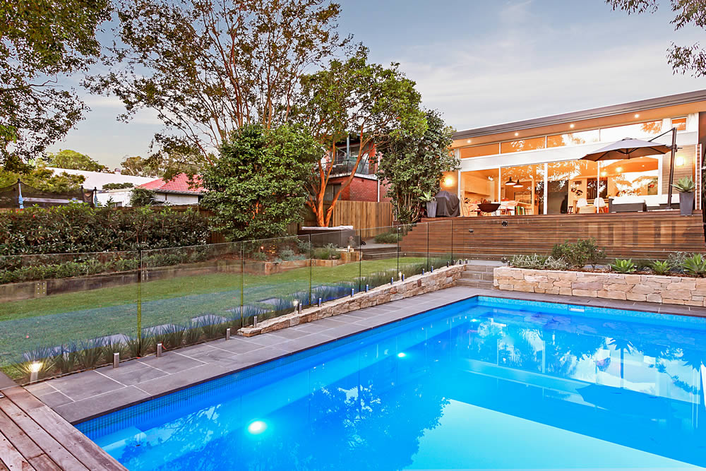 Pool landscaping North Shore