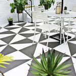 black and white outdoor tiles